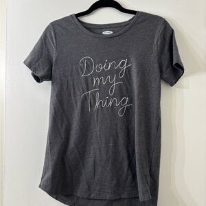 Old Navy Charcoal Graphic Tee - Doing My Thing
